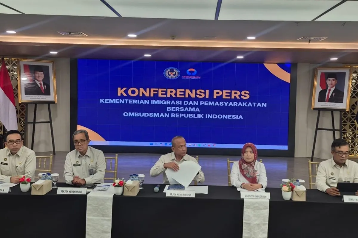 Konferensi Pers Kementerian Imipas terkait kasus Lapas Cibinong