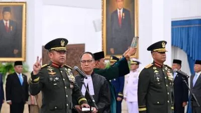 Prabowo Lantik Maruli Simanjuntak dan Tandyo Budi Revita sebagai Wakil Panglima TNI dan KSAD
